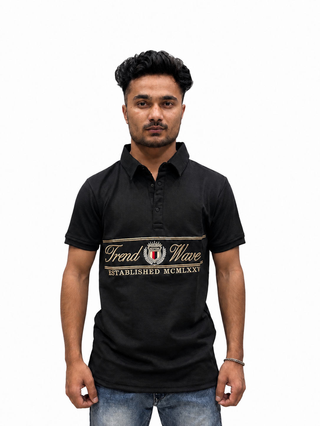 Ribbed Polo - Brown