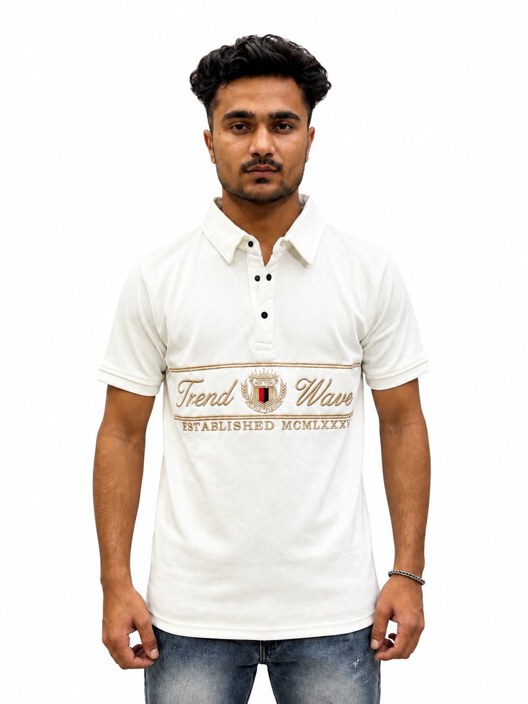 Ribbed Polo - Brown