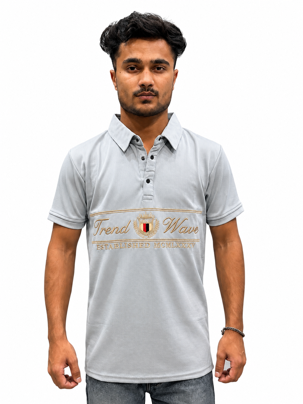 Ribbed Polo - Brown