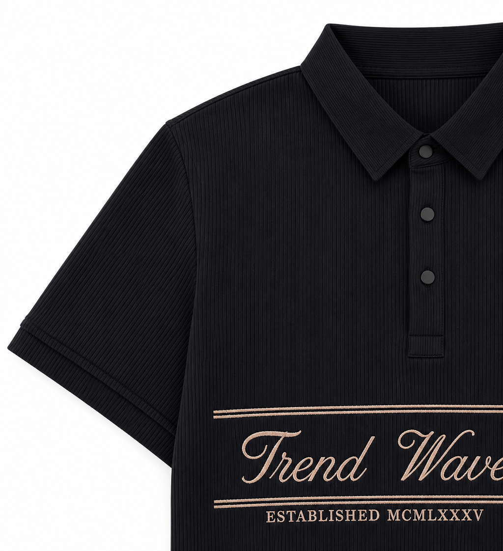 Ribbed Polo - Brown