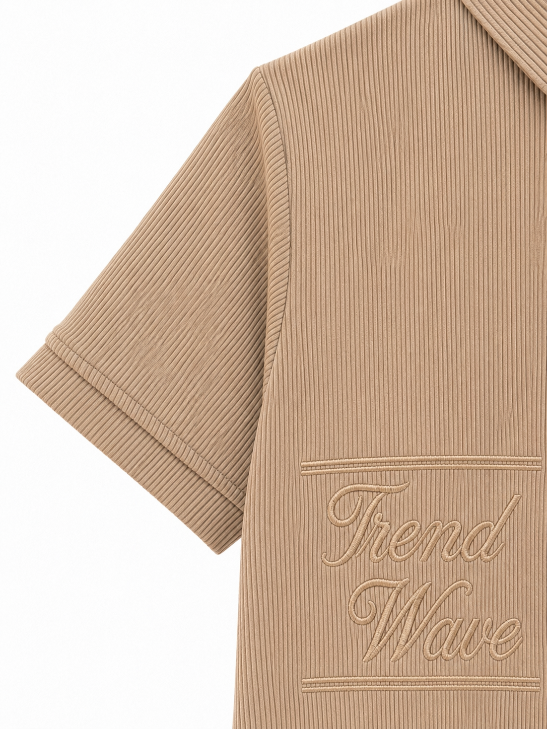 Ribbed Polo - Brown