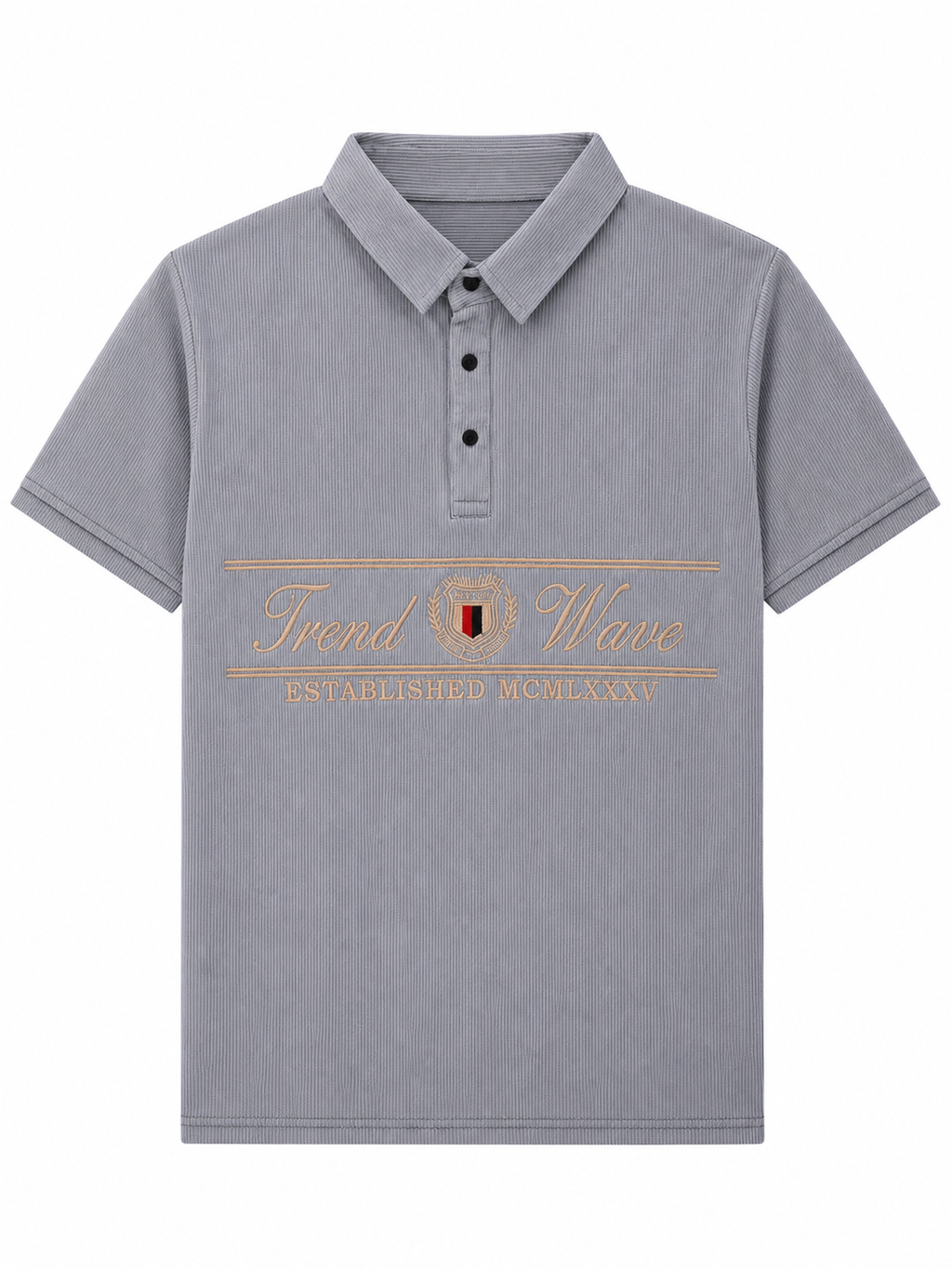 Ribbed Polo - Brown
