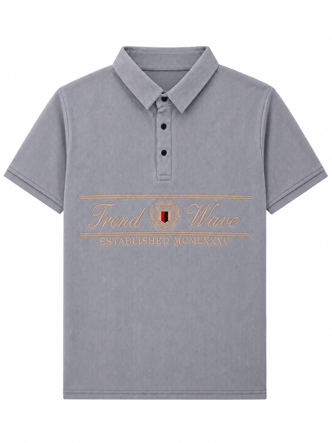 Ribbed Polo - Brown