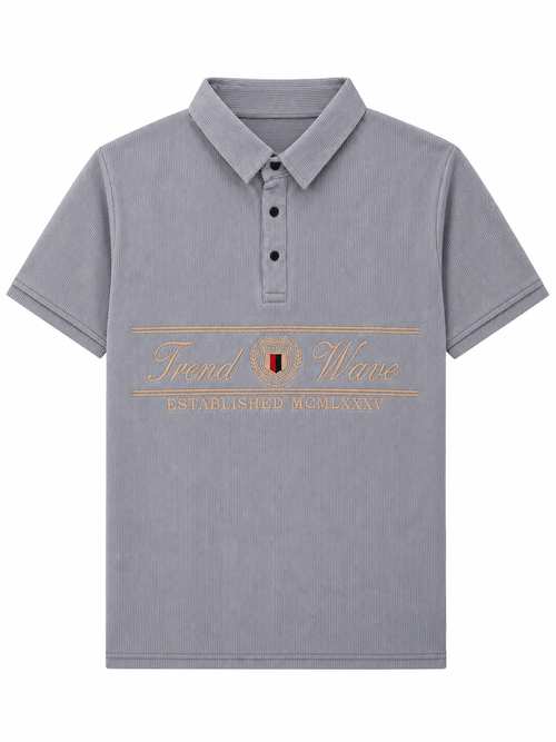 Ribbed Polo - Brown