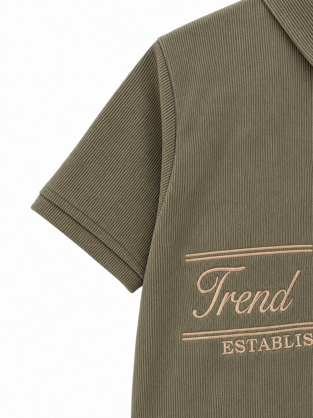 Ribbed Polo - Brown