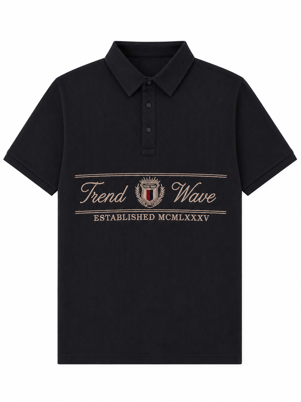 Ribbed Polo - Brown