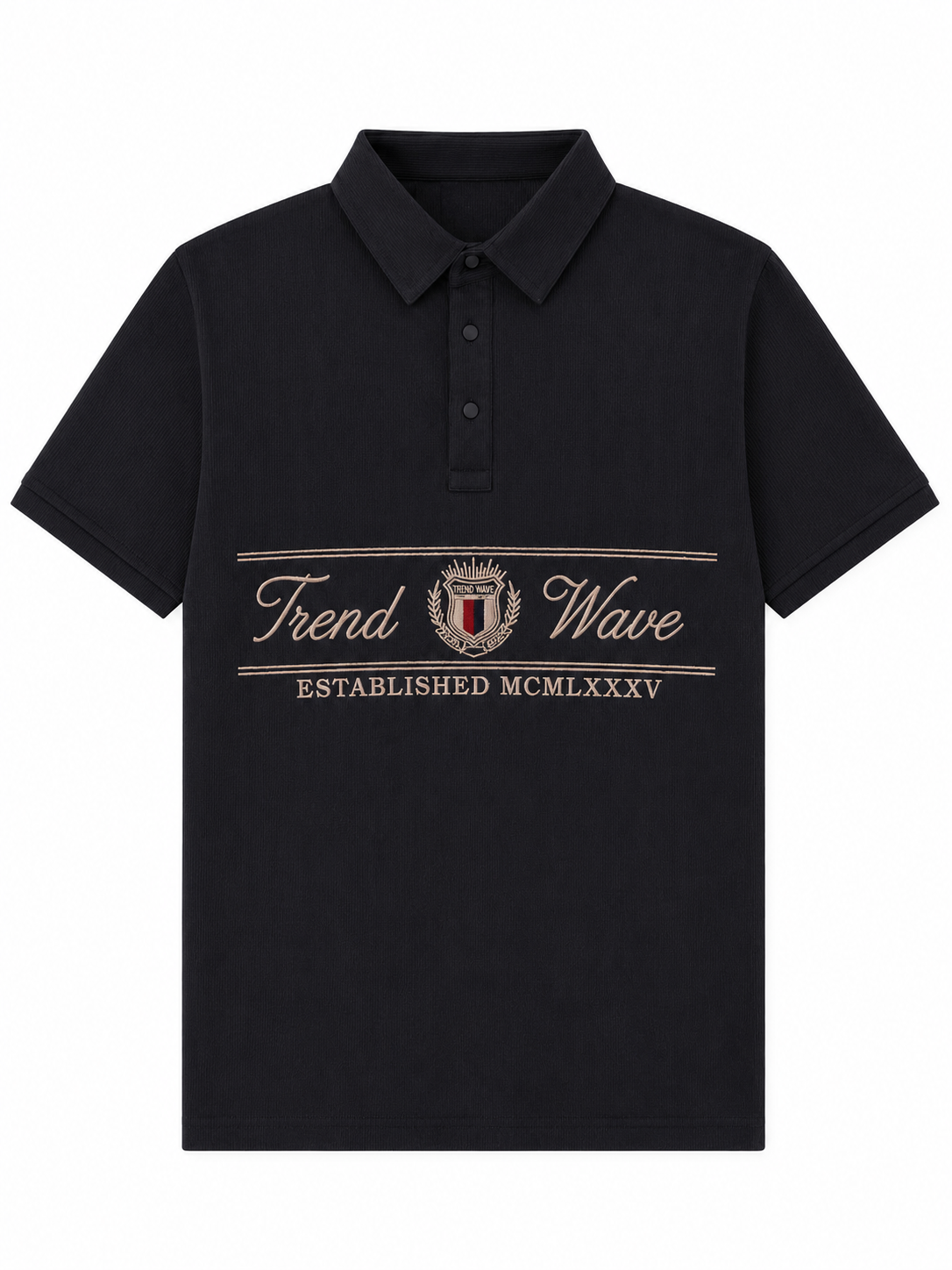 Ribbed Polo - Brown