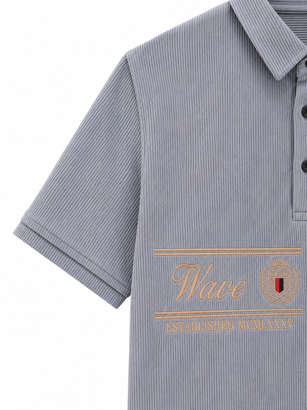 Ribbed Polo - Brown